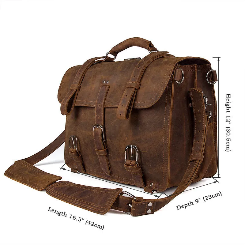 Large Leather Travel Bag, Leather Laptop Bags For Men, Best Briefcases For Men, Leather Holdall Bags