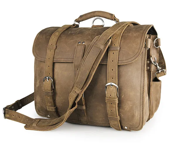 Large Leather Travel Bag, Leather Laptop Bags For Men, Best Briefcases For Men, Leather Holdall Bags