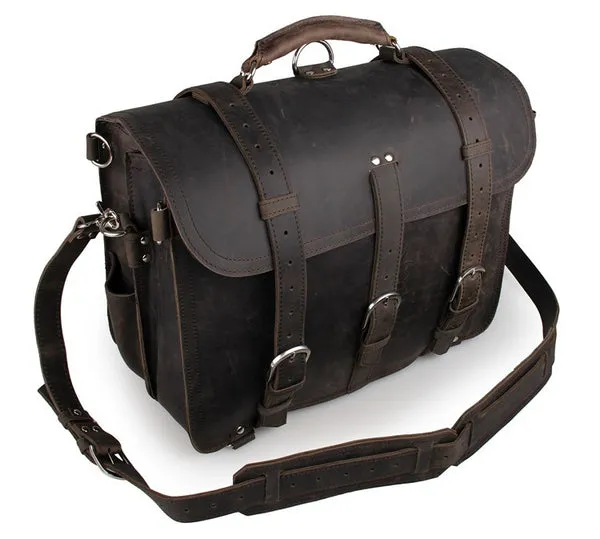 Large Leather Travel Bag, Leather Laptop Bags For Men, Best Briefcases For Men, Leather Holdall Bags