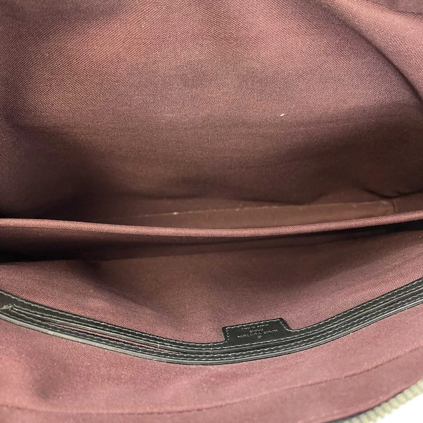 Louis Vuitton Briefcase Monogram Canvas Macassar Leather Laptop Bag Brown Black