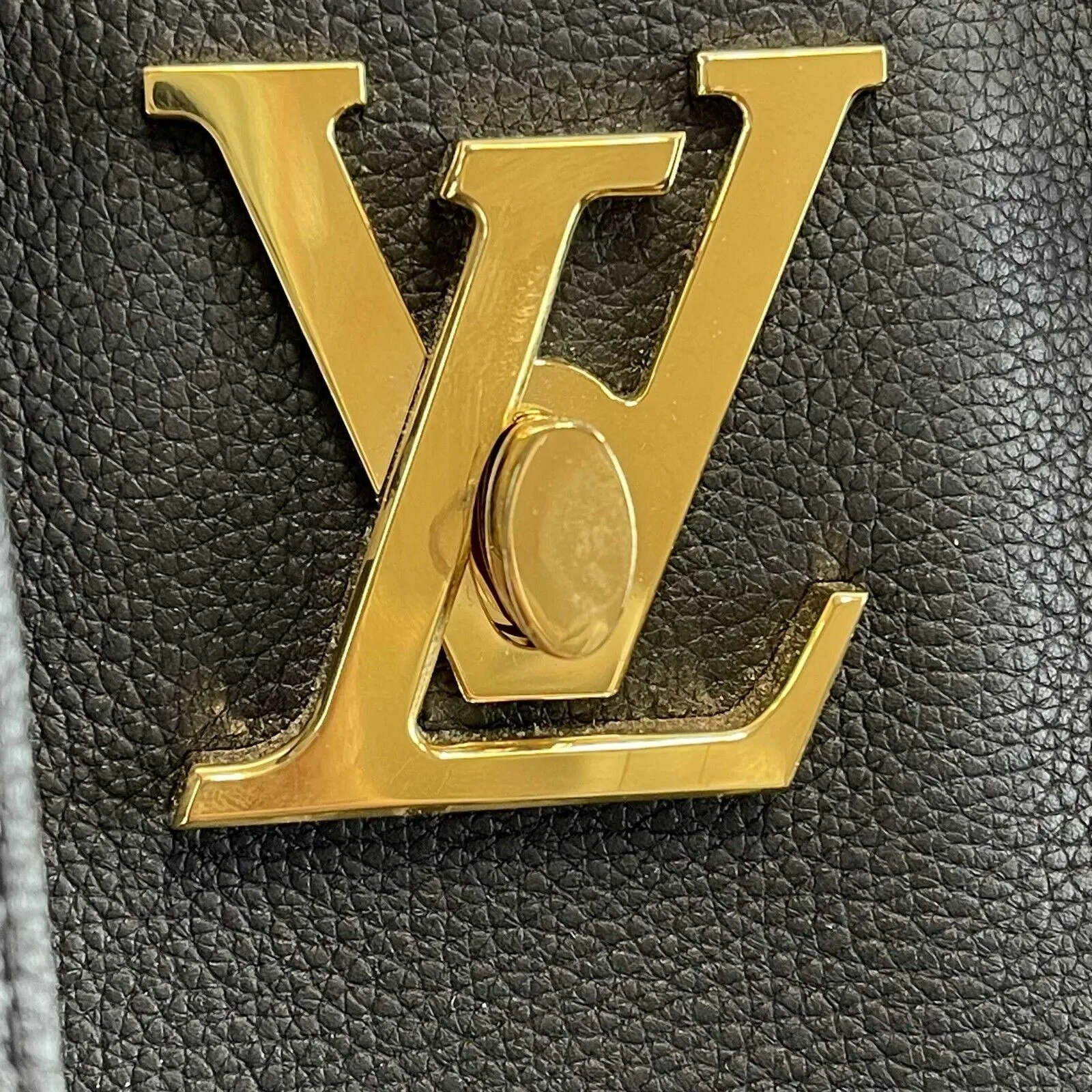 Louis Vuitton Excellent Black Lockme Go Shopper Tote Shoulder Bag / Tote