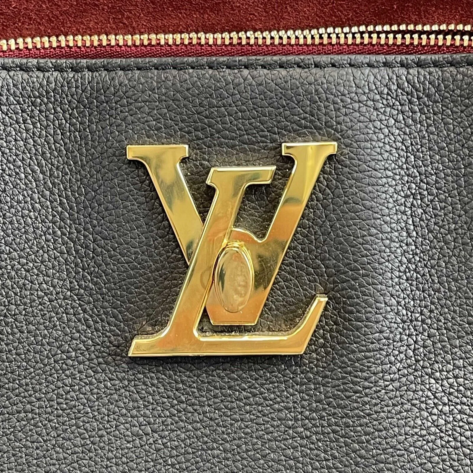 Louis Vuitton Excellent Black Lockme Go Shopper Tote Shoulder Bag / Tote
