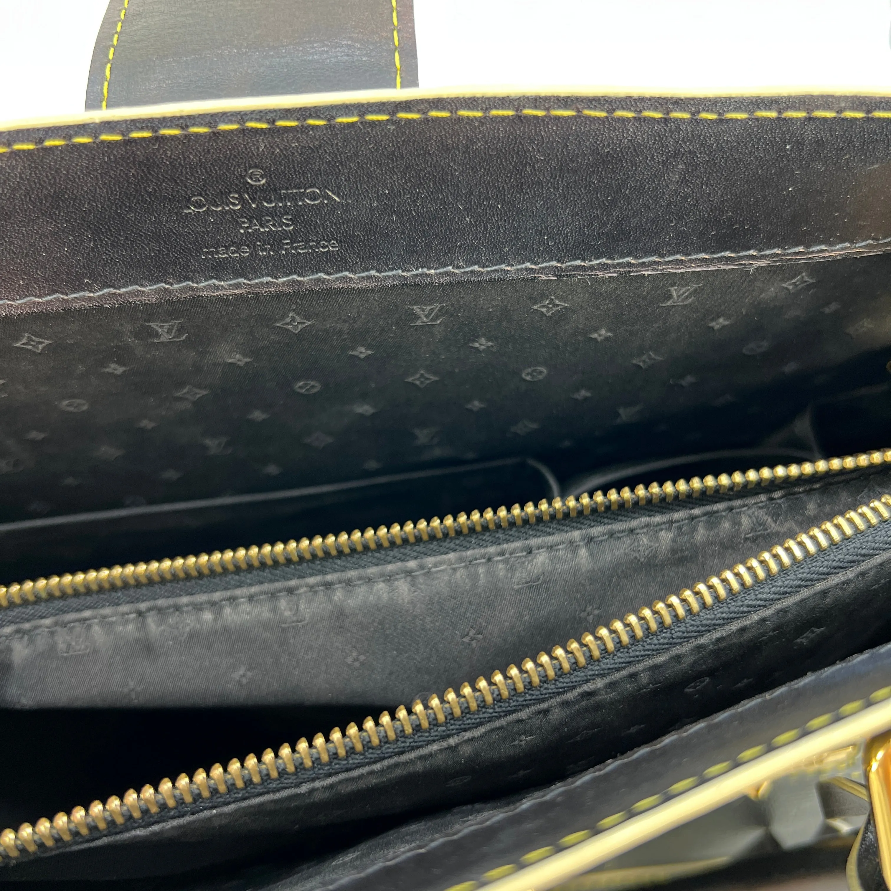 Louis Vuitton Suhali Le Fabuleux Handbag Leather Black [Guaranteed Authentic]