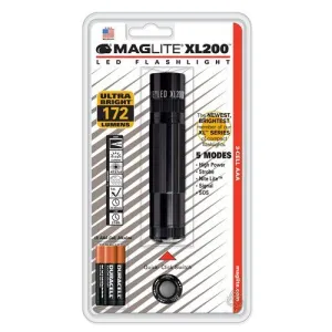 Maglite XL200 3 Cell AAA LED Flashlight Black