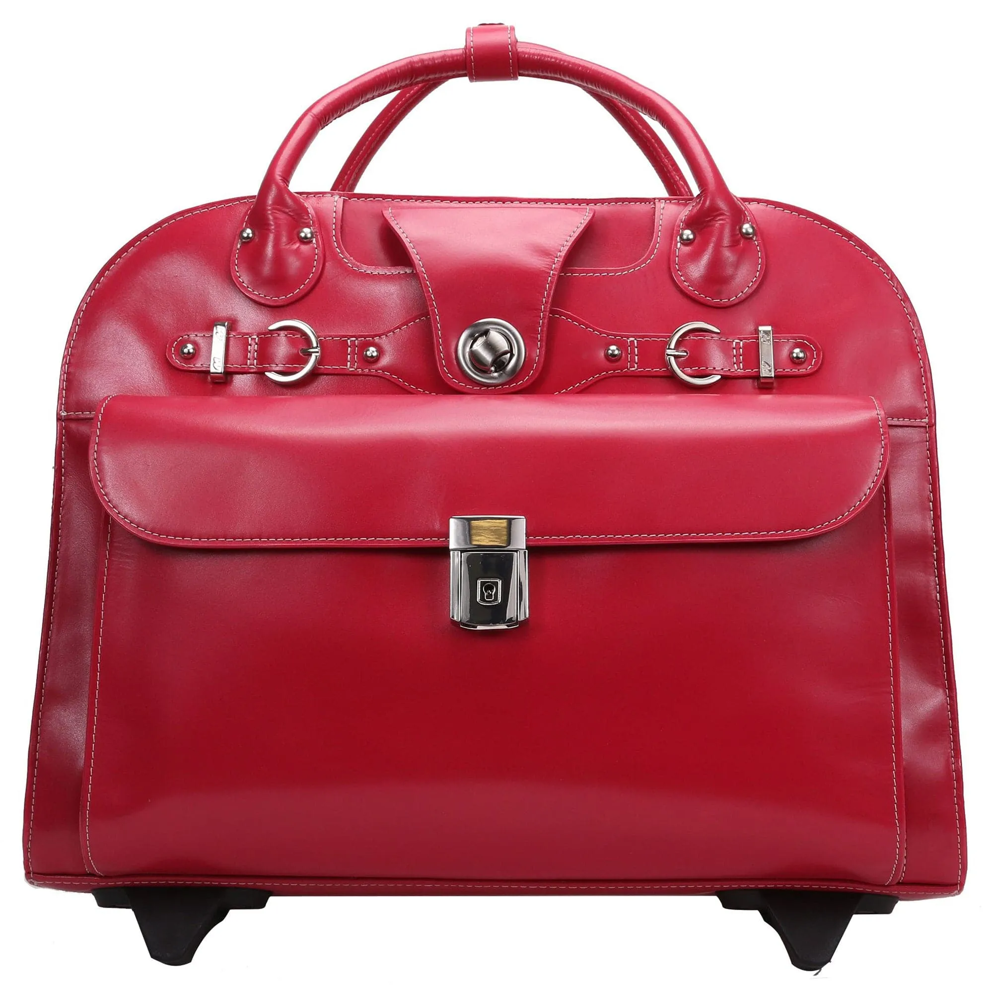 McKlein USA Edgebrook 15" Leather Wheeled Laptop Briefcase