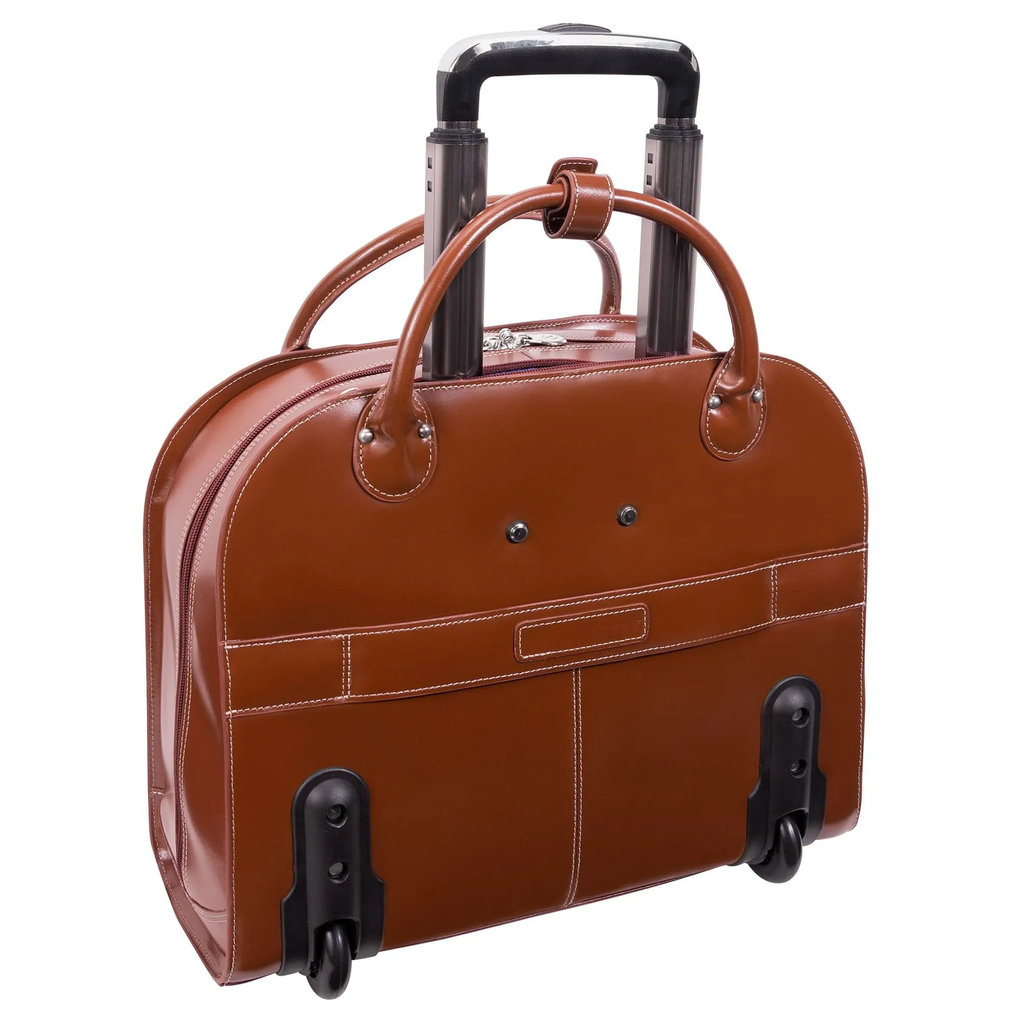 McKlein USA Edgebrook 15" Leather Wheeled Laptop Briefcase