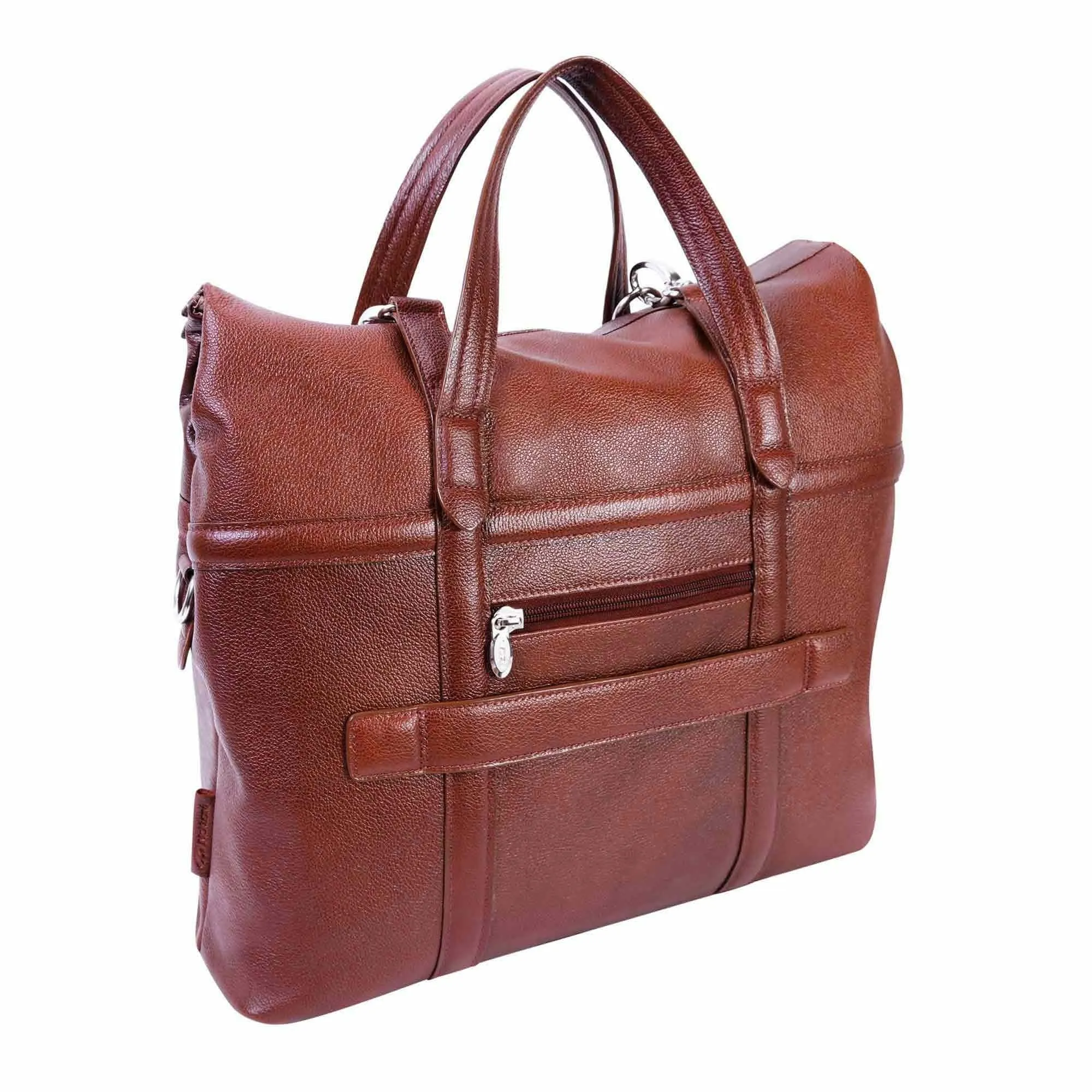 McKlein USA Edgefield 17" Leather Roll Top Laptop Briefcase