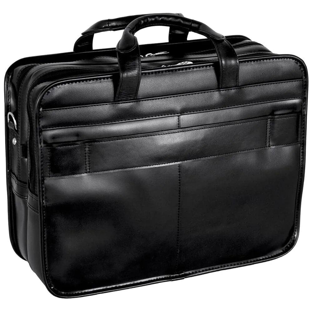 McKlein USA Elston 15" Leather Double Compartment Laptop Briefcase