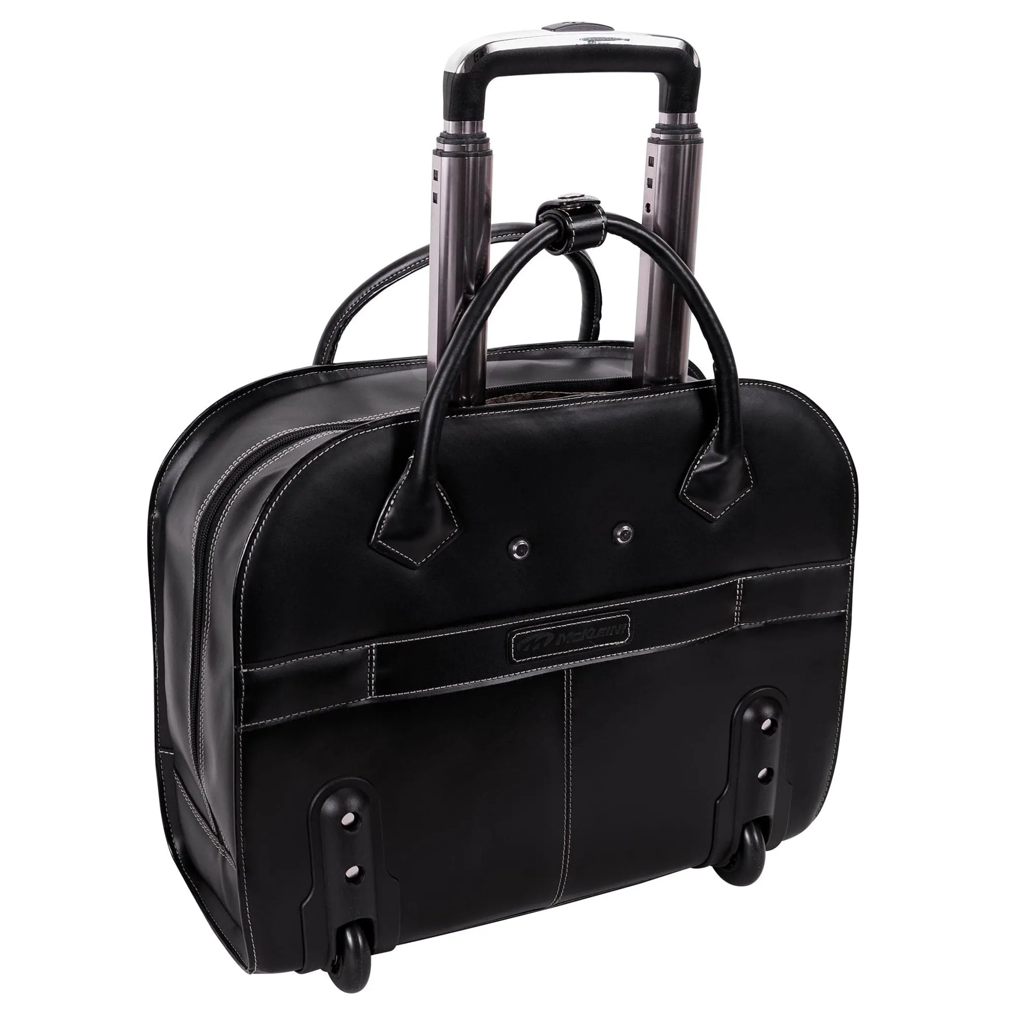 McKlein USA Granville 15" Leather Wheeled Laptop Briefcase