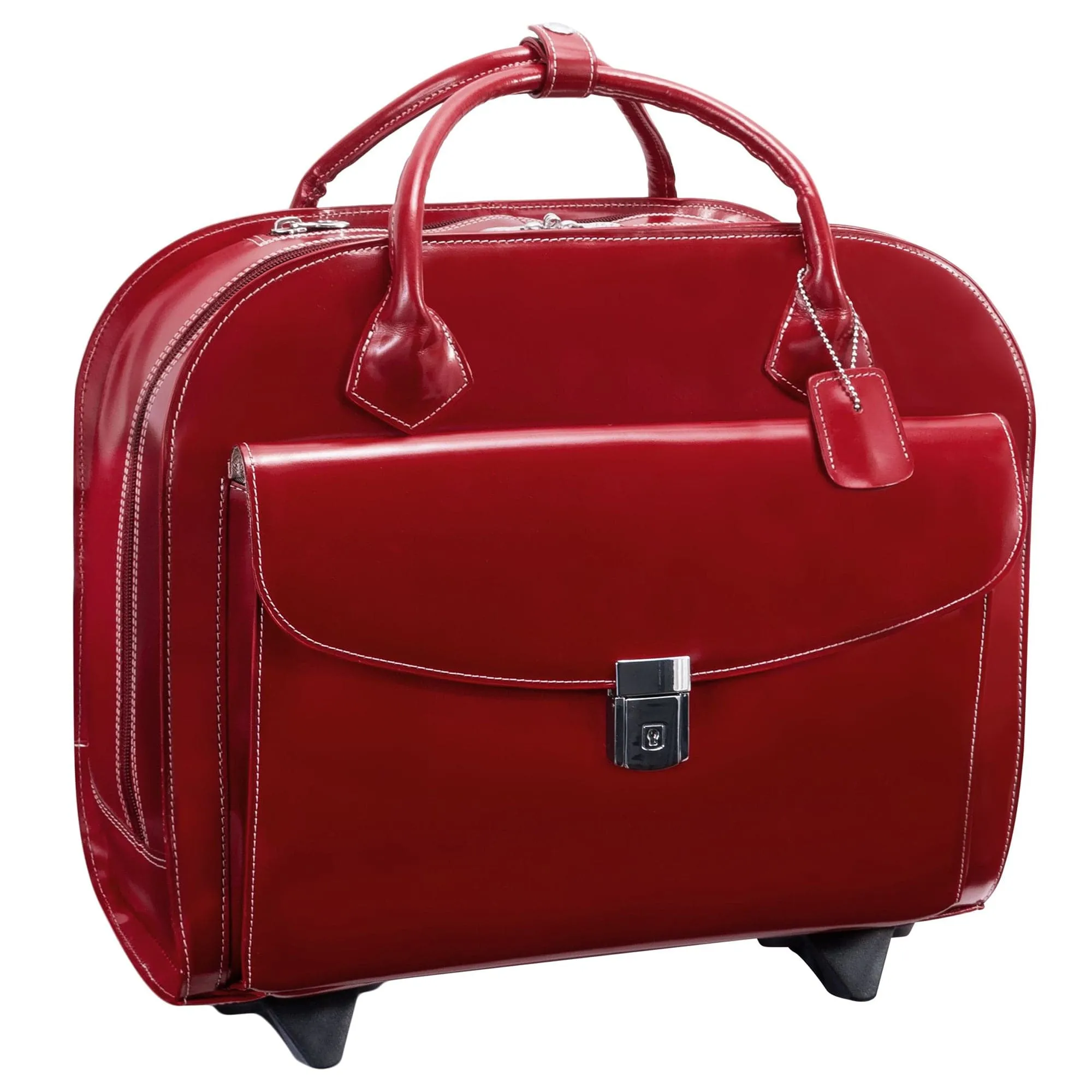 McKlein USA Granville 15" Leather Wheeled Laptop Briefcase