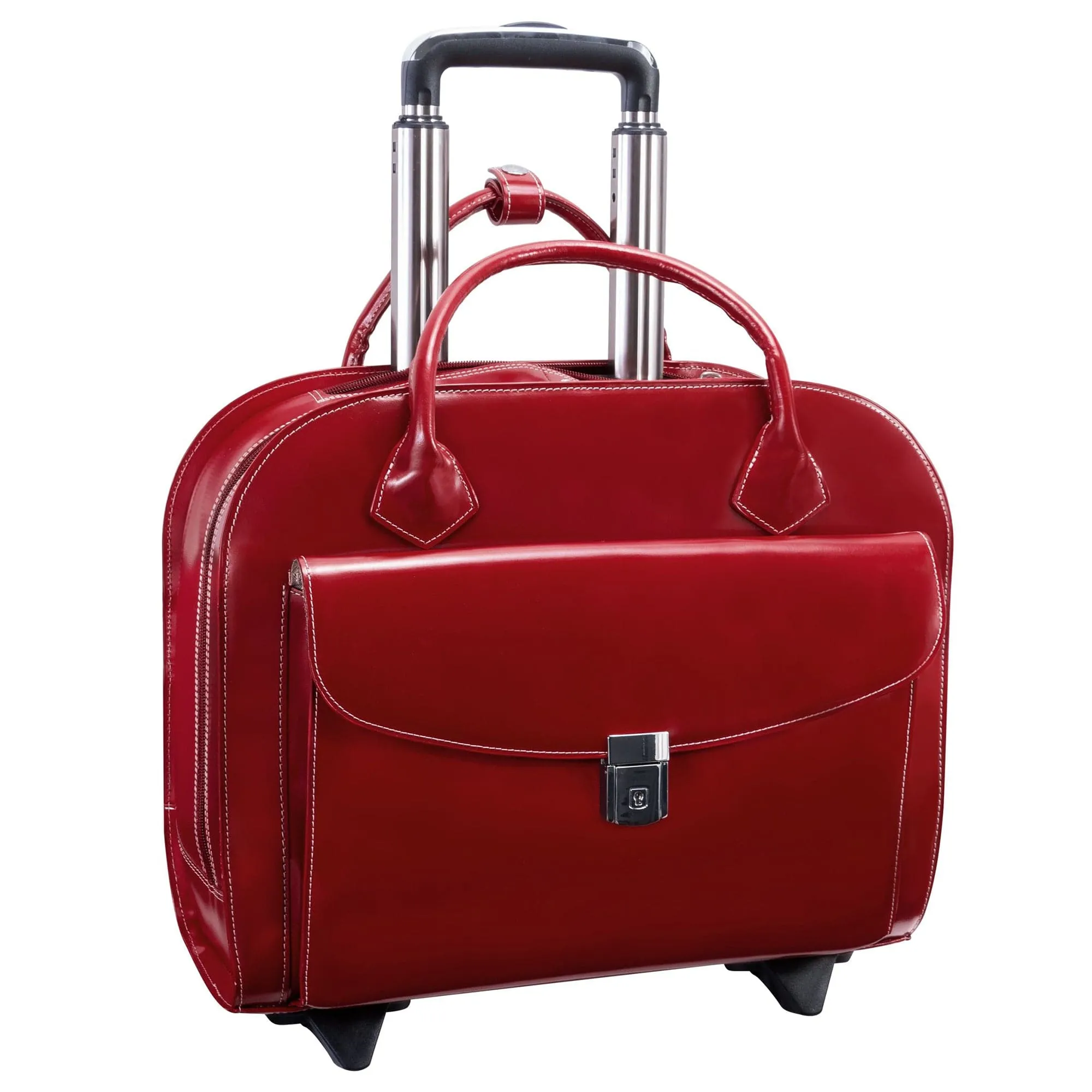 McKlein USA Granville 15" Leather Wheeled Laptop Briefcase
