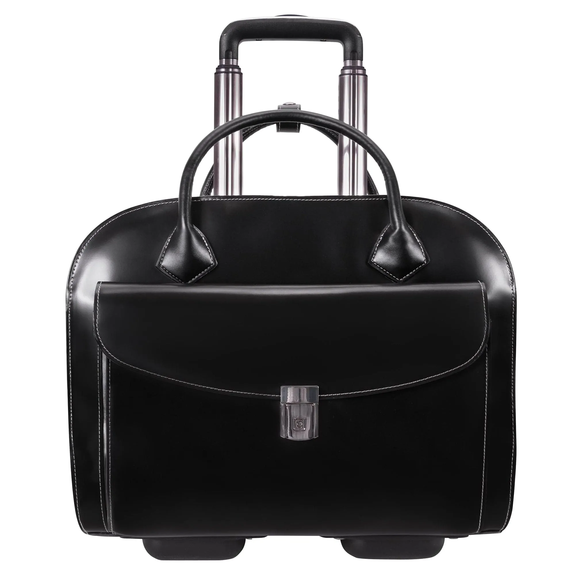 McKlein USA Granville 15" Leather Wheeled Laptop Briefcase