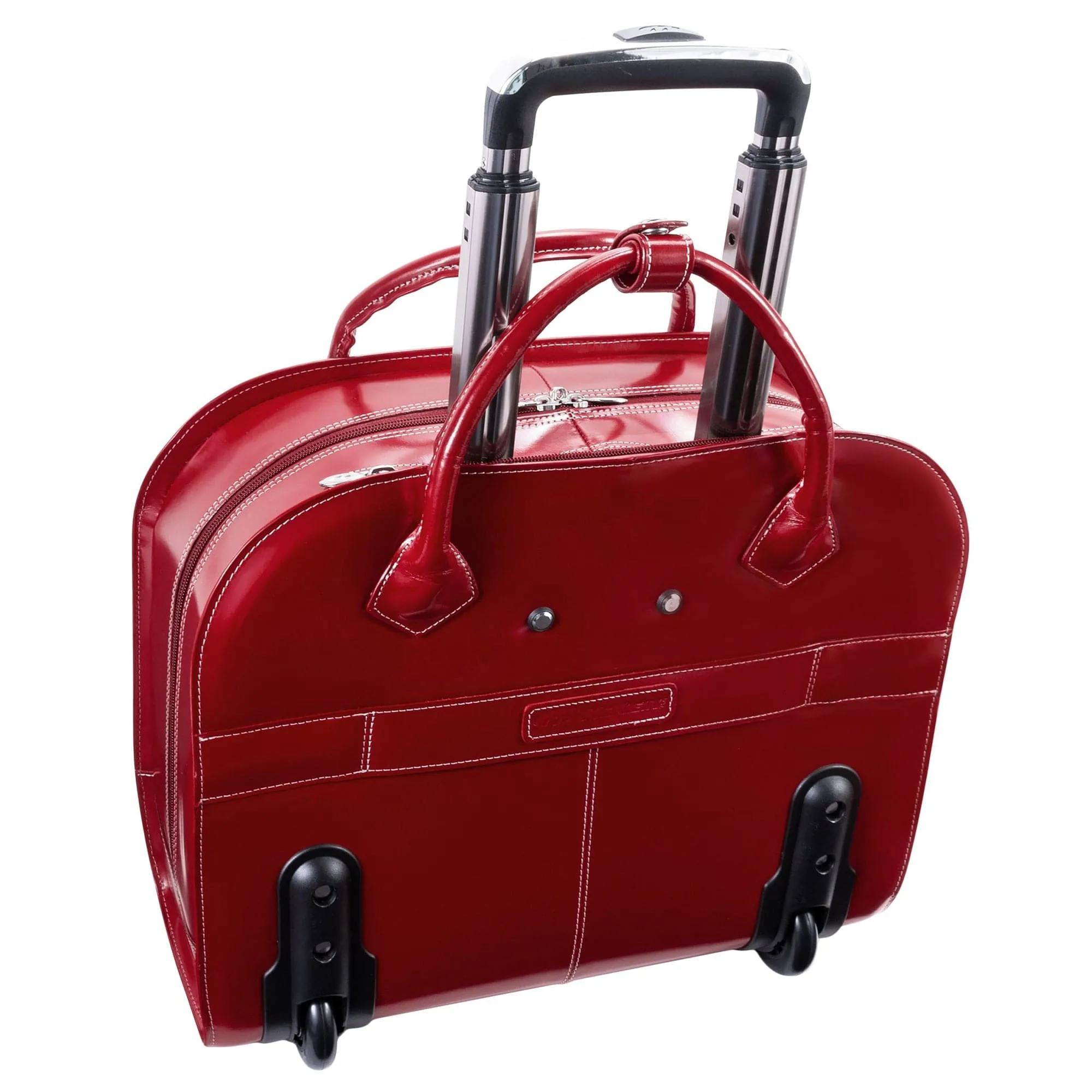 McKlein USA Granville 15" Leather Wheeled Laptop Briefcase