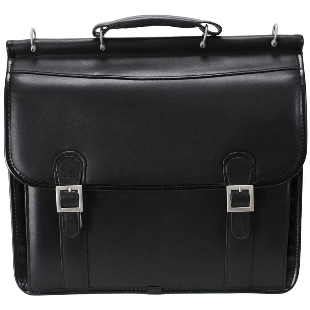 McKlein USA Halsted 15" Leather Double Compartment Laptop Briefcase