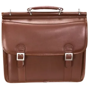 McKlein USA Halsted 15" Leather Double Compartment Laptop Briefcase
