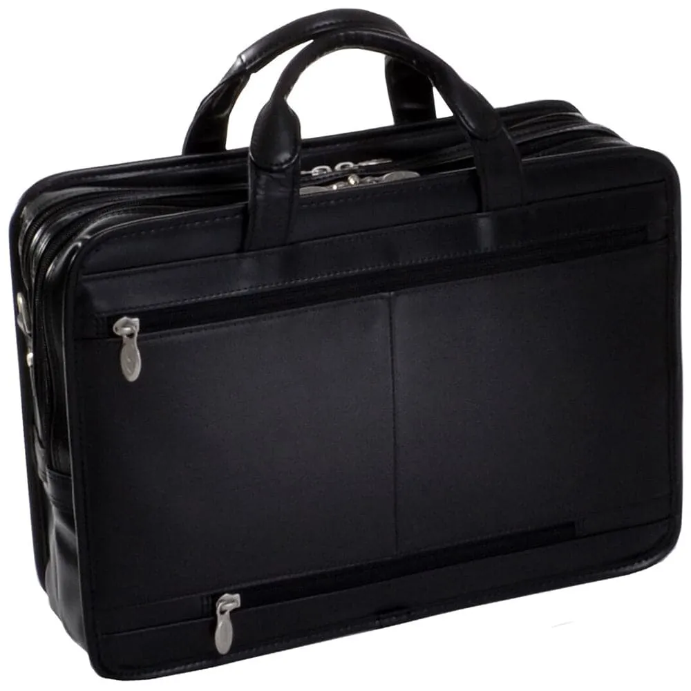 McKlein USA Hubbard 15" Leather Double Compartment Laptop Briefcase