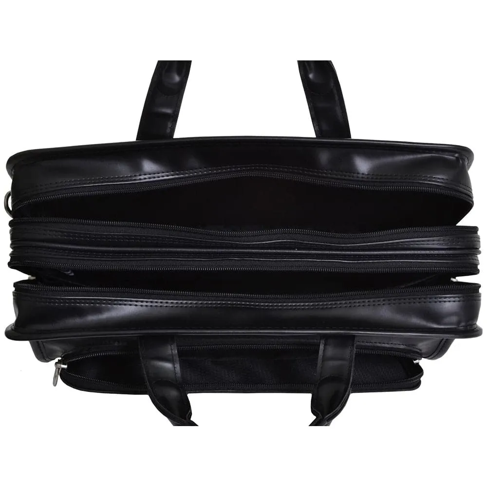 McKlein USA Hubbard 15" Leather Double Compartment Laptop Briefcase
