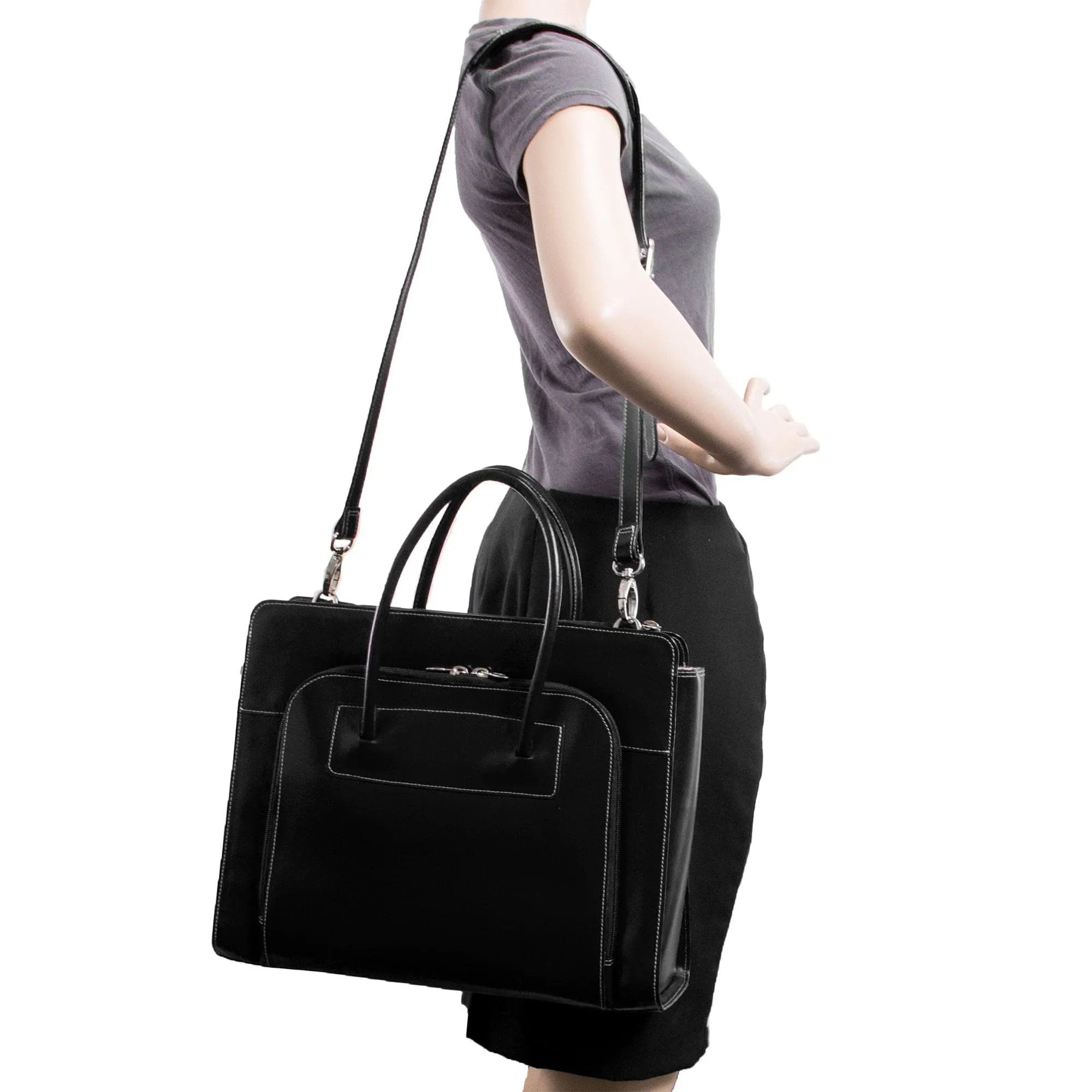 McKlein USA Lake Forest 15" Leather Laptop Briefcase
