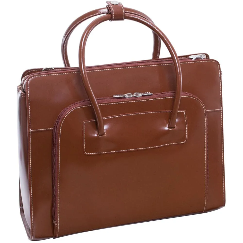 McKlein USA Lake Forest 15" Leather Laptop Briefcase