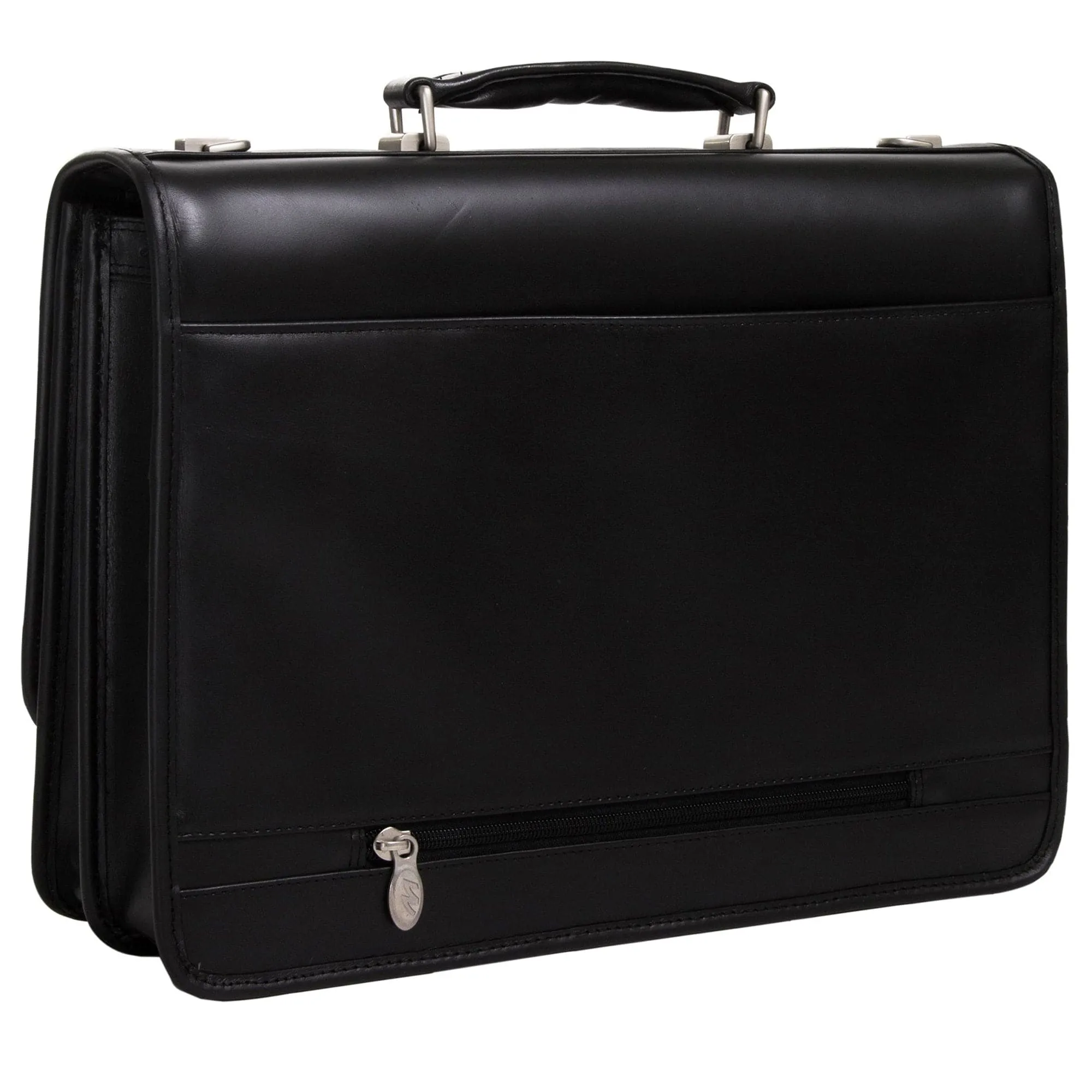 McKlein USA Lexington 15" Leather Flapover Double Compartment Briefcase