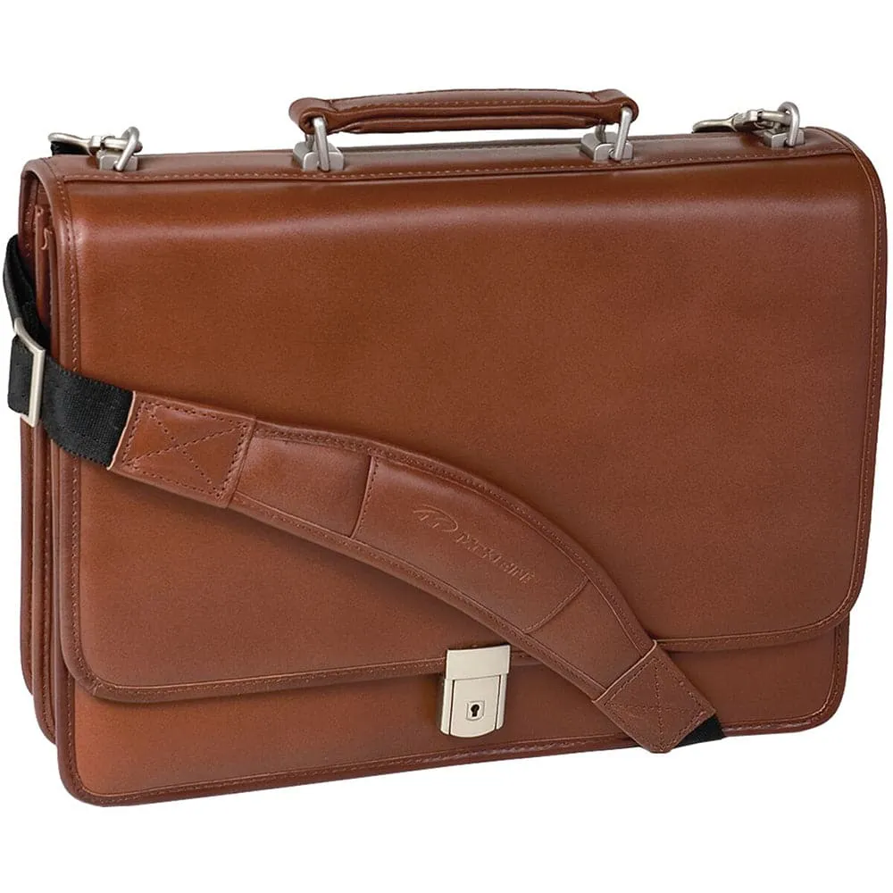 McKlein USA Lexington 15" Leather Flapover Double Compartment Briefcase