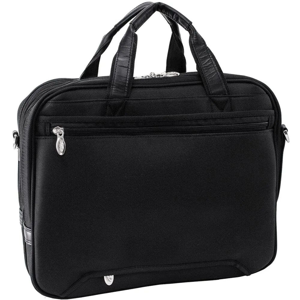McKlein USA Pearson 17" Nylon Expandable Double Compartment Laptop Briefcase