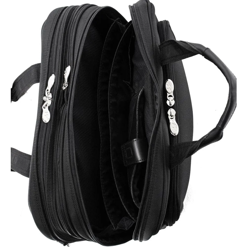 McKlein USA Pearson 17" Nylon Expandable Double Compartment Laptop Briefcase