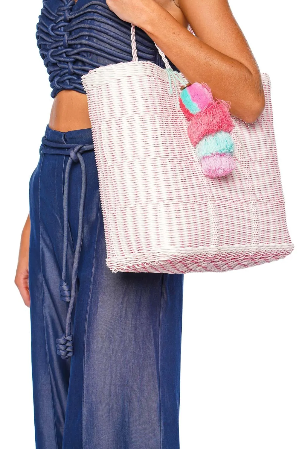 Medium Rose Mesh Citron Tote