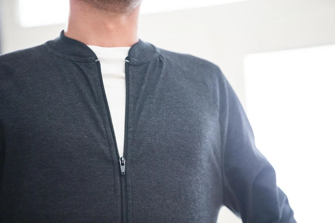 Men's Zip-Up Jacket 100 - Grey