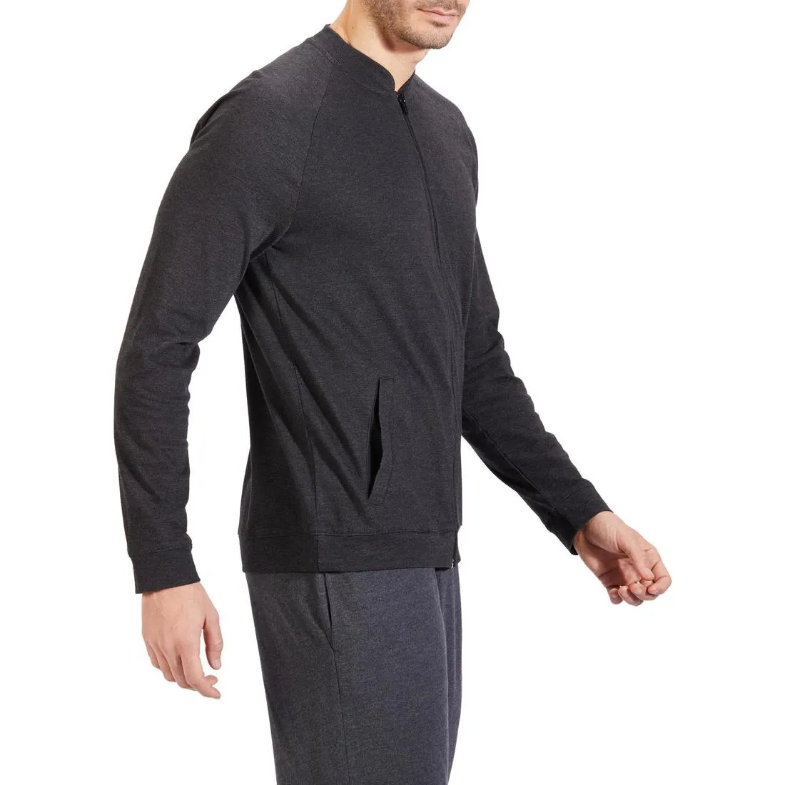 Men's Zip-Up Jacket 100 - Grey