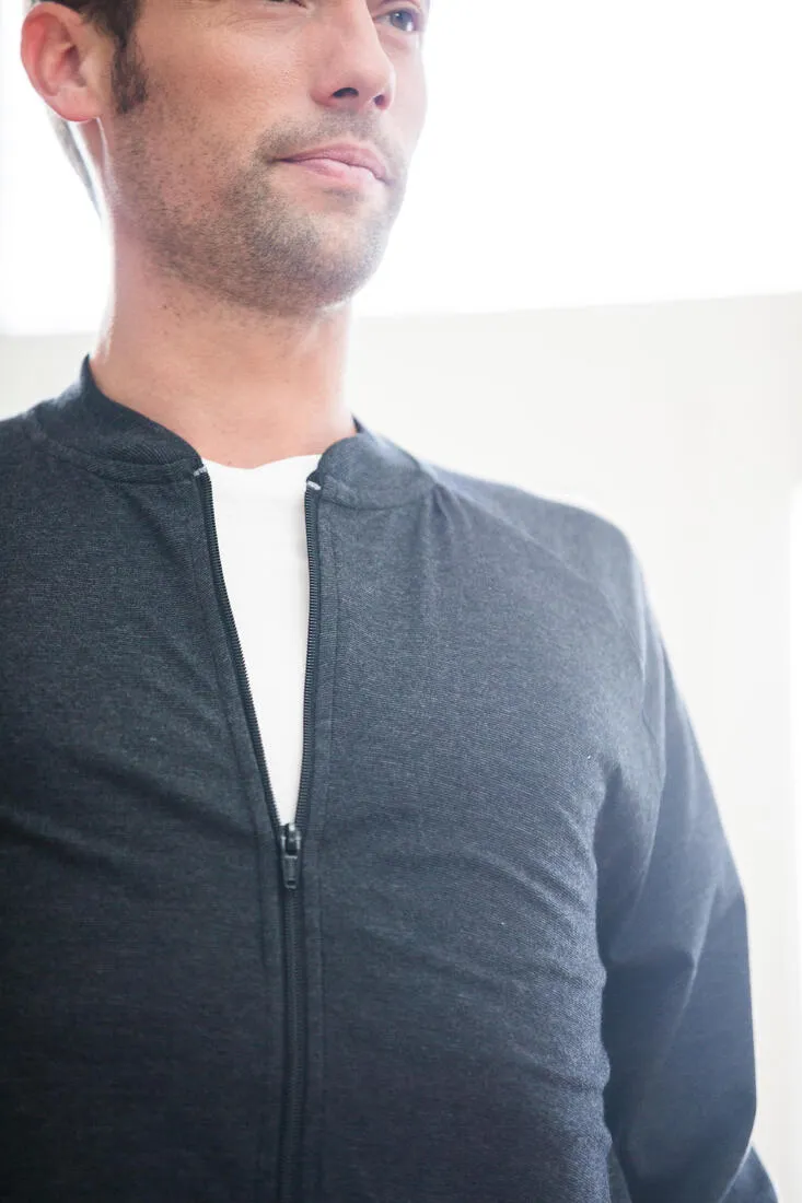 Men's Zip-Up Jacket 100 - Grey
