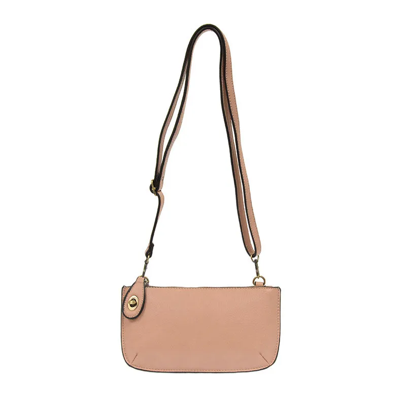 Mini Crossbody Wristlet Clutch in Rose Ash