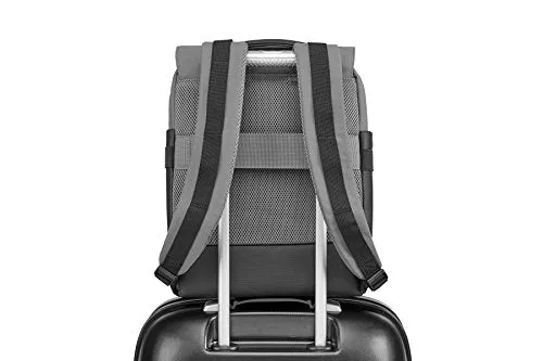 Moleskine ID Backpack, Slate Grey, Small - for Work, School, Travel & Everyday Use, Space for Devices, Tablet, Laptop, Chargers Notebook Planner or Organizer, Padded Adjustable Straps Secure Zipper