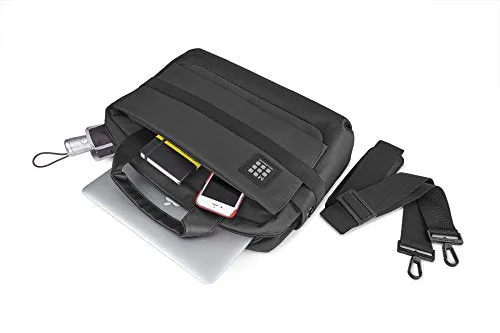Moleskine ID Briefcase, Black - for Work, School, Travel & Everyday Use, Space for Devices, Tablet, Laptop, Chargers, Notebook Planner or Organizer, Secure Zipper
