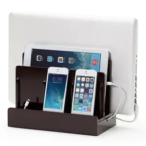 Multi-Device Charging Station Polished Chestnut