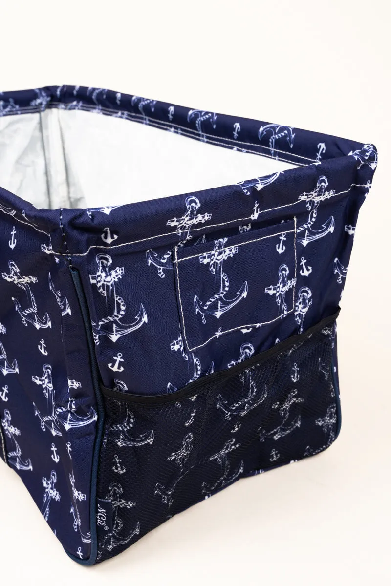 Nautical By Nature Collapsible Haul-It-All Basket with Mesh Pockets