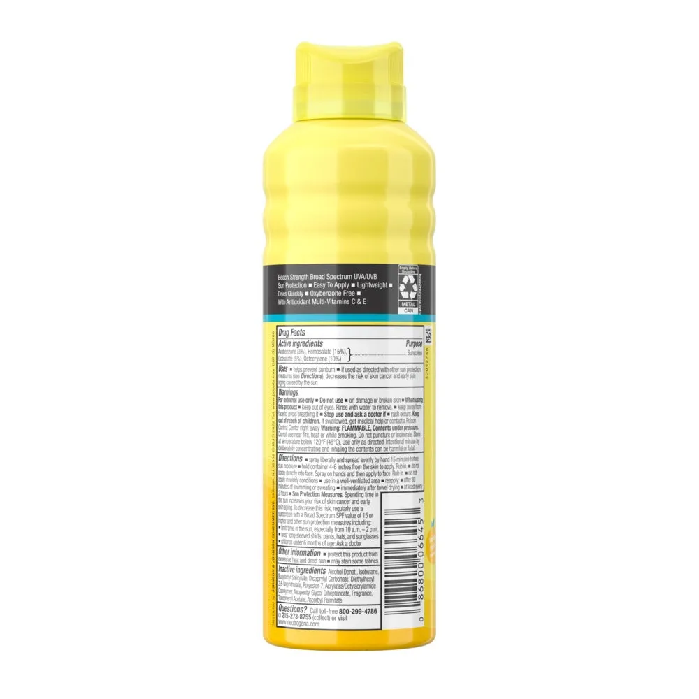 Neutrogena Beach Defense Kids Sunscreen Spray Broad Spectrum SPF 70