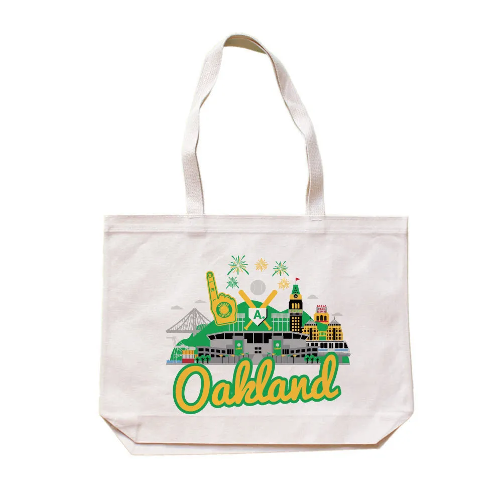 OAKLAND A'S CITYSCAPE TOTE BAG