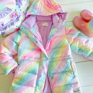 Ombre Rainbow Down Coat