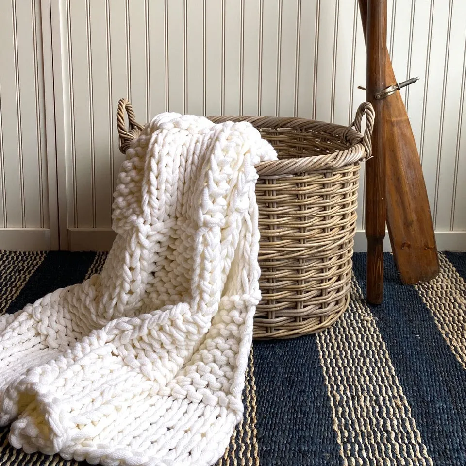 Oval Wicker Basket - Large Handles