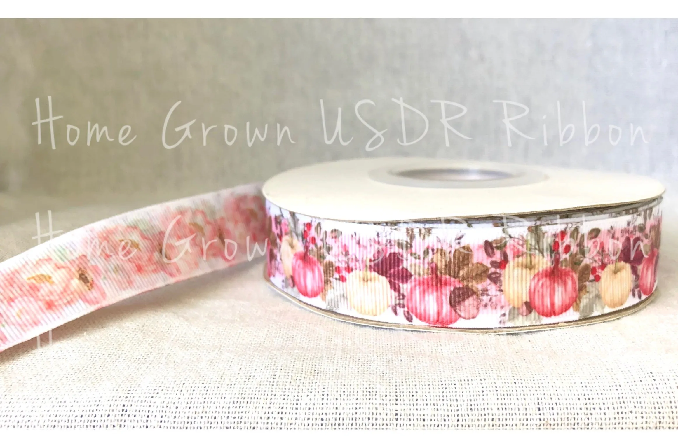 Pastel Pumpkins Double Sided USDR Ribbon - 7/8 Inch