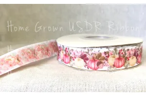 Pastel Pumpkins Double Sided USDR Ribbon - 7/8 Inch