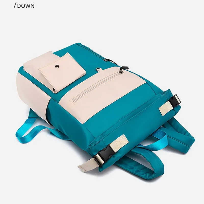 Patchwork Large Capacity Rolltop Women's Backpack