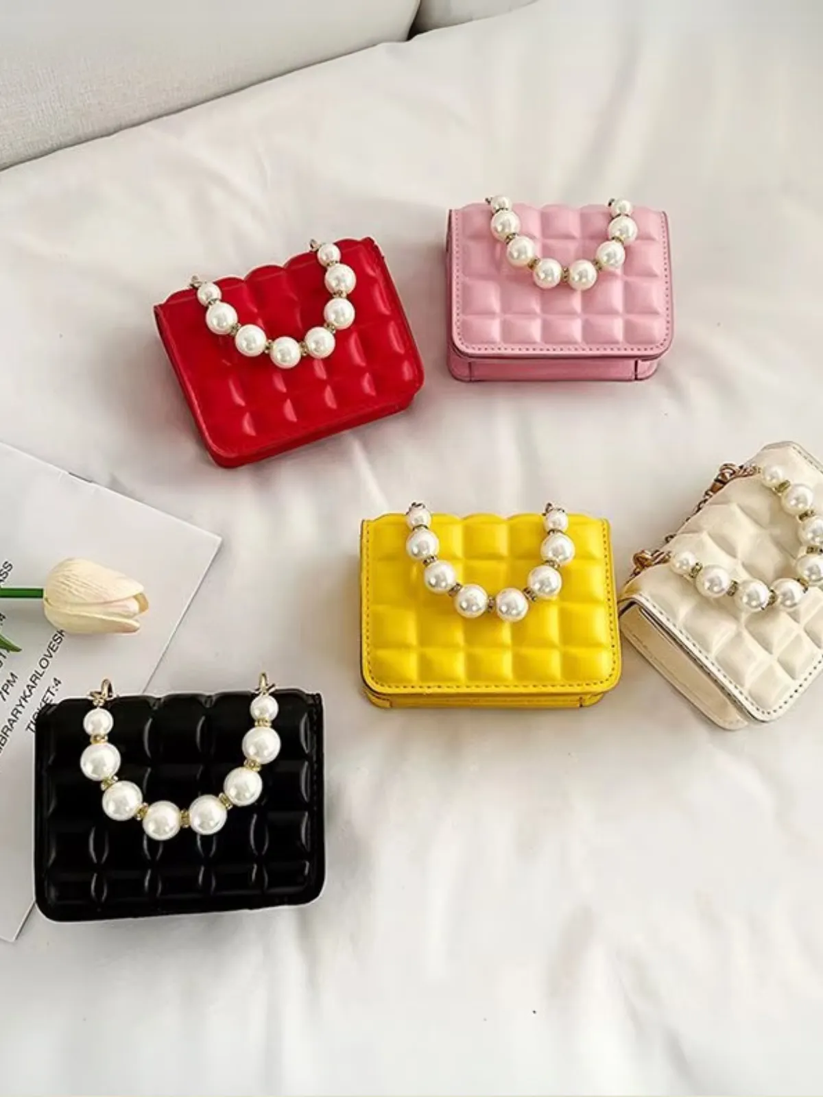 Petite and Polished Pearl-Embellished Quilted Mini Bag