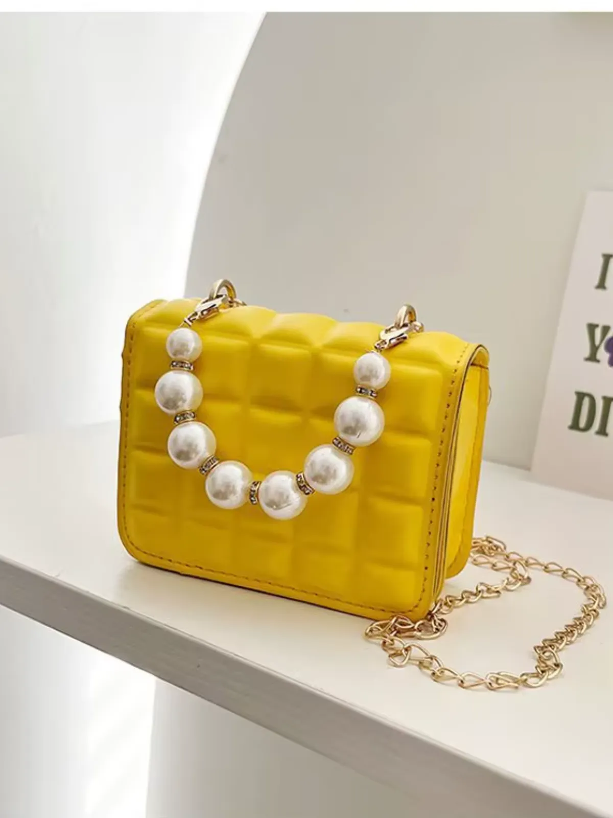 Petite and Polished Pearl-Embellished Quilted Mini Bag
