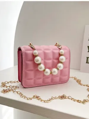Petite and Polished Pearl-Embellished Quilted Mini Bag