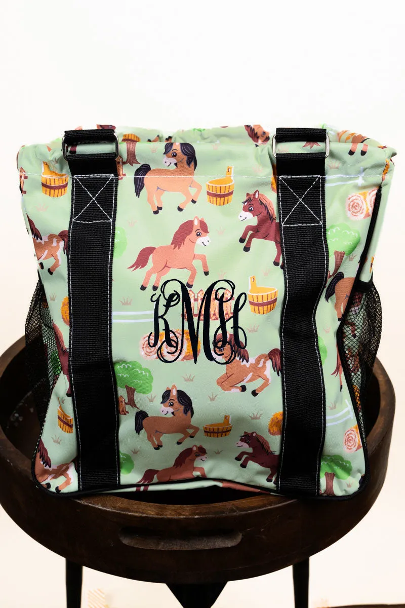 Pony Up Mini Collapsible Haul-It-All Basket with Mesh Pockets
