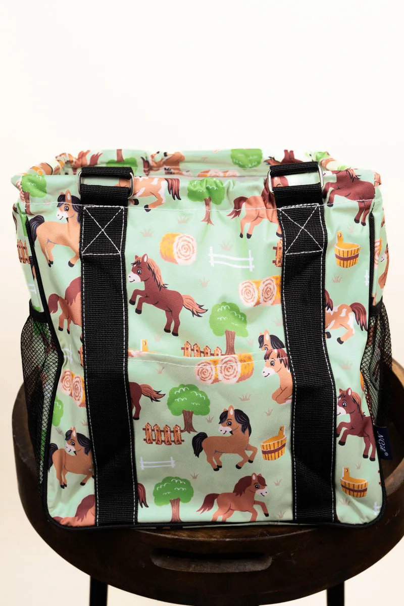Pony Up Mini Collapsible Haul-It-All Basket with Mesh Pockets