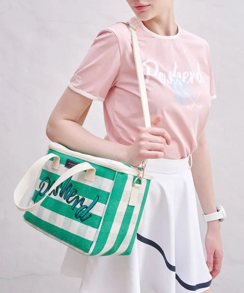 POSHERD Check Tote Bag (Insulation/Cooling) - Green