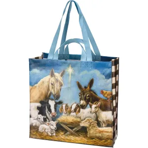Primitives By Kathy Market Tote - Nativity